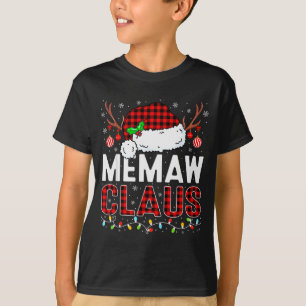 T-shirt Lumières de Noël Memaw Claus Famille Égale Xmas