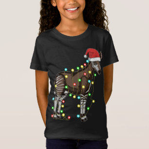 T-Shirt Lumières de Noël Okapi Lover Funny Noël Gi de Noël