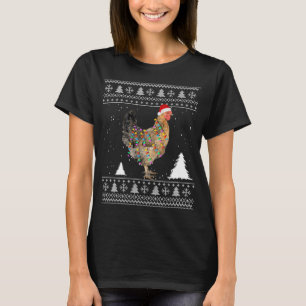 T-shirt Lumières de poulet avec le pyjama de Noël de Santa