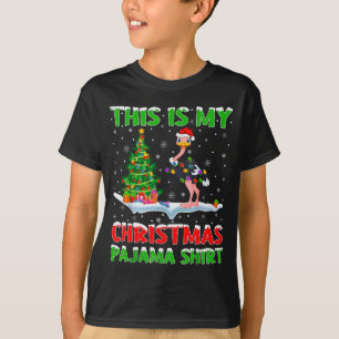 T-shirt Lumières de sapin de Noël d'autruche oiseau C'est 