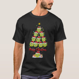 T-shirt Lumières de sapin de Noël Kiwi Fruit Santa Kiwi Fr