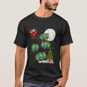 T-shirt Lumières des arbres de Noël amusant Père Noël équi
