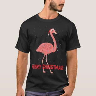 T-shirt Lumières des arbres de Noël flamingo