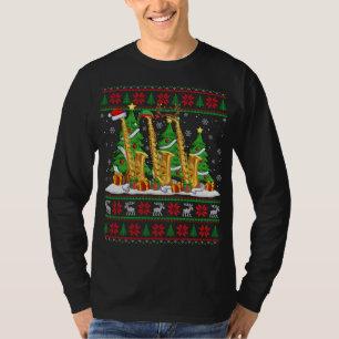 T-shirt Lumières Jeu de Noël Style Cher Père Noël moche Sa
