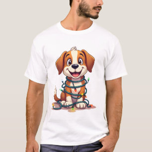 T-shirt Lumières joyeux Beagle