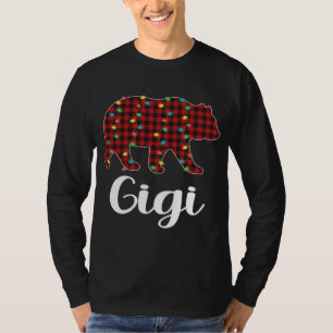 T-shirt Lumières rouges de Noël géantes Gigi Bear Xmas Pyj