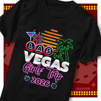 T-shirt Lumières Voyage Fête à Las Vegas Voyage de Filles