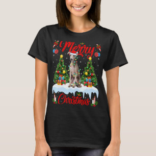 T-shirt Lumières Xmas Tree Père Noël Italien Greyhound Chi