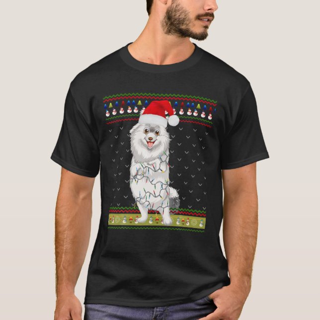 T-shirt Luminaires de Noël doux Coton De Tulear Chien (Devant)