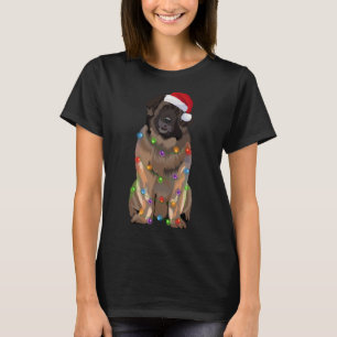 T-shirt Luminaires de Noël Leonberger Amoureux des chiens