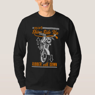 T-shirt Lumineuse Côté En Caoutchouc Côté Vers Le Bas Moto