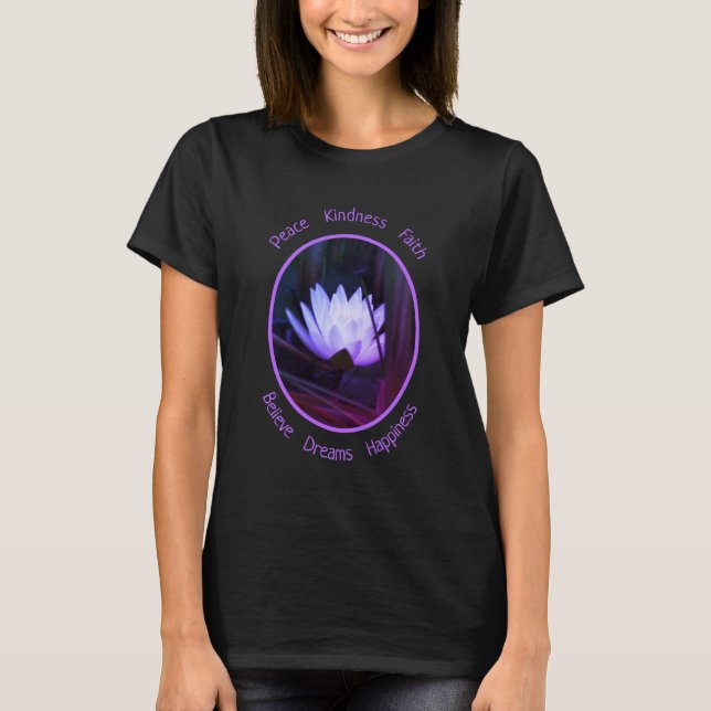 T-shirt Lumineuse Lotus Water Lily Flower Inspiration (Devant)