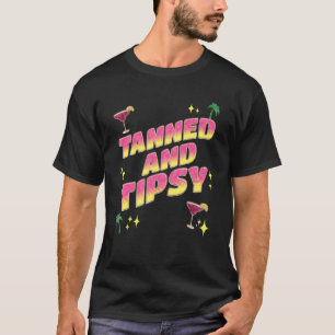 T-shirt Lumineux Tanné Et Tipsy Boire Du Soleil