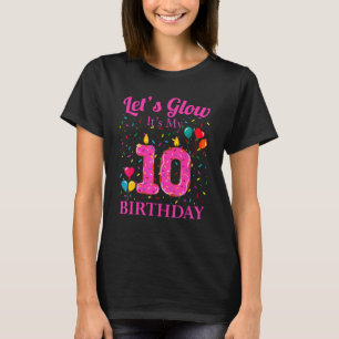 T-shirt Luminons c'est mon 10e anniversaire Sweet Party nu