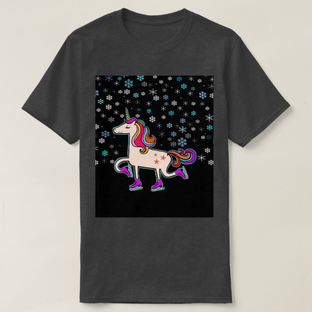 T-shirt Luminosité dans la licorne noire (Design devant)