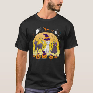 T-shirt Luna Cat  Citrouille Fête d'Halloween friandises o