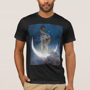 T-shirt Luna Goddess at Night Scattering Stars