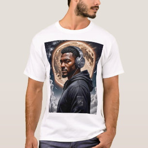 T-shirt lunaire Eclipse Art cosmique futuriste