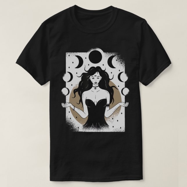 T-shirt LUNAR GODDESS Costume Wiccan Wicca Pagan Magick Mo (Design devant)