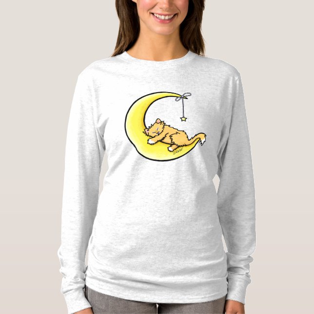 T-shirt Lunar Love Orange Cat (Devant)