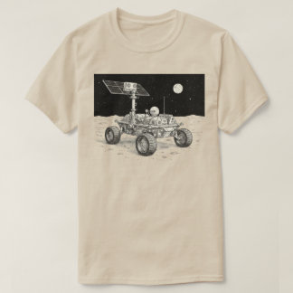 T-shirt Lunar Rover Exploration Illustration