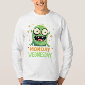 T-shirt Lundi au mercredi Humeur - Funny Monster Tee
