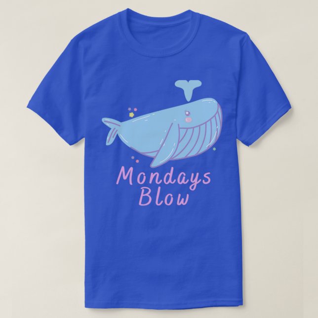 T-shirt Lundi Blow Cute baleine (Design devant)