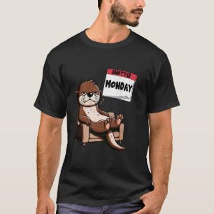 T-shirt Lundi d'après Léman Lazy Sea Otter Funny Sarcastiq
