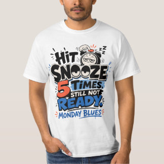 T-shirt Lundi drôle Blues | Réveil humoristique