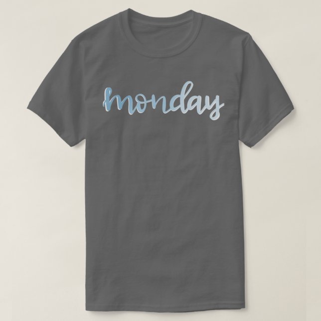 T-shirt Lundi en bleu (Design devant)