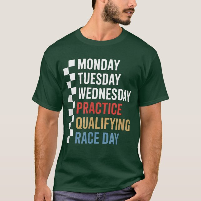 T-shirt Lundi Mardi Jeudi – Entraînement, Qualification (Devant)