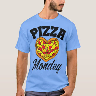 T-shirt Lundi Pizza Night Drôle Pizza Lover Fast Food 100