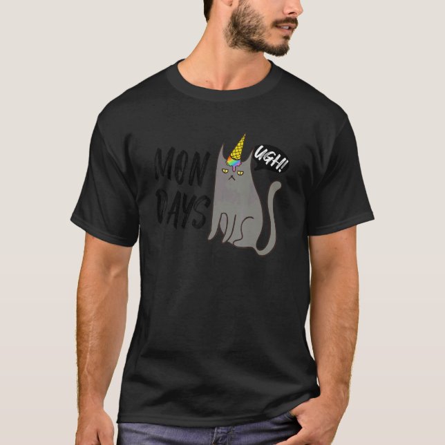 T-shirt Lundis Beurk Chat (Devant)