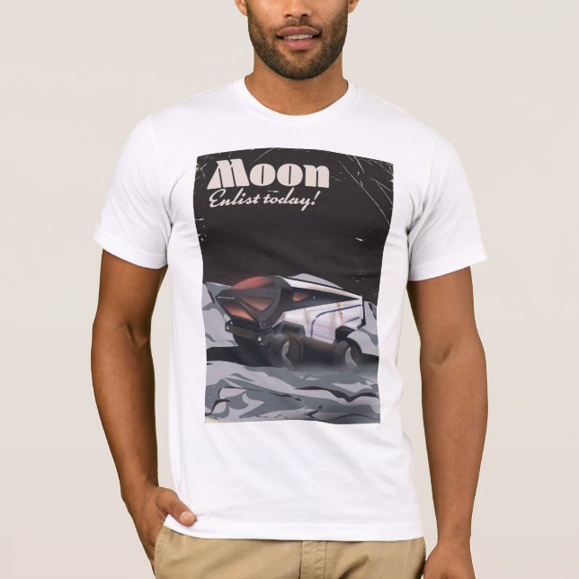 T-shirt Lune - Affiche de science-fiction "Inscrivez-vous  (Devant)