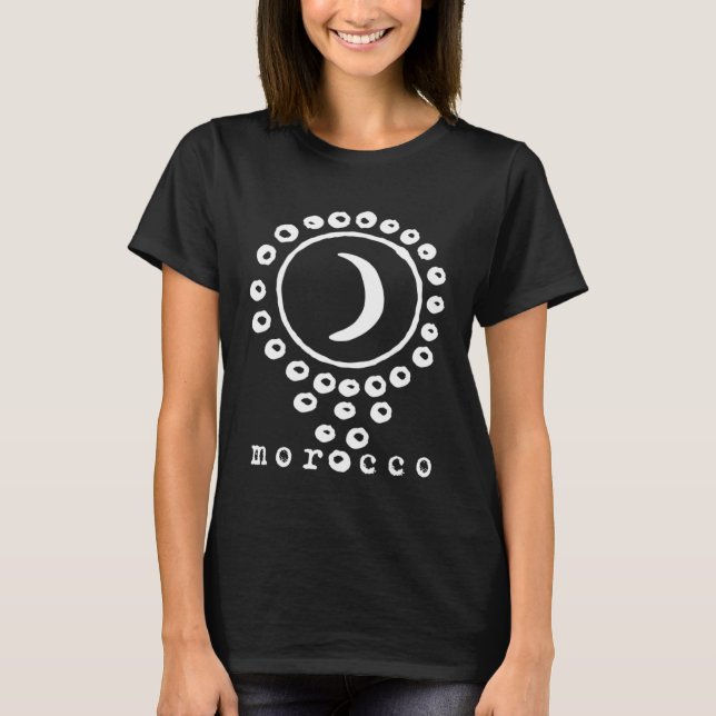 T-shirt Lune berbère sentir confortable surf de vie de pla (Devant)