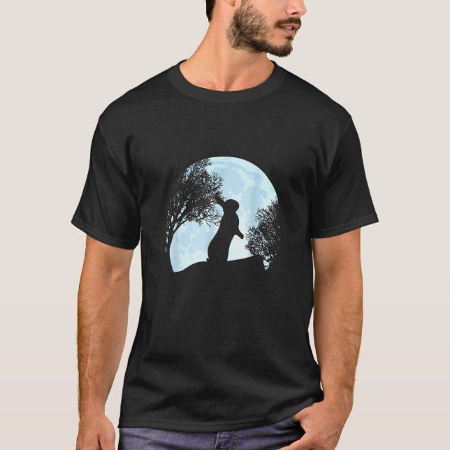 T-shirt Lune bleue de lapin de Pâques (Devant)