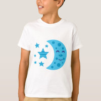 Lune bleue et étoiles rayées