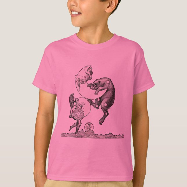 T-shirt Lune céleste ciel Univers Dieu Nuit Illustration (Devant)