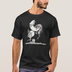 T-shirt Lune céleste ciel Univers Dieu Nuit Illustration