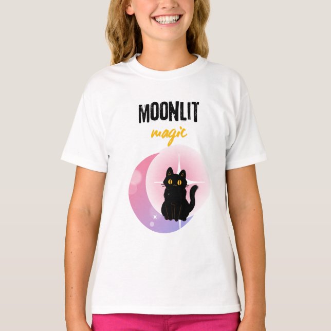 T-shirt Lune & Chat Noir (Devant)