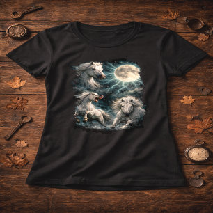 T-Shirt Lune Chevaux Sauvages