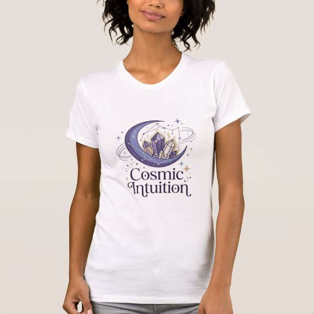 T-Shirt Lune Cristal Intuition Cosmique (Devant)