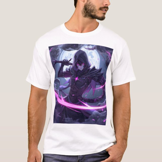 T-Shirt Lune d'Assassin Cyberpunk (Devant)