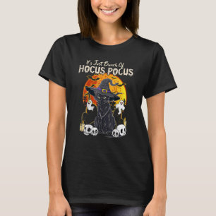 T-shirt Lune de chat noir drôle Costume d'Halloween Bund d