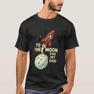 T-shirt Lune de chien Parent de compagnie Empreinte de pat
