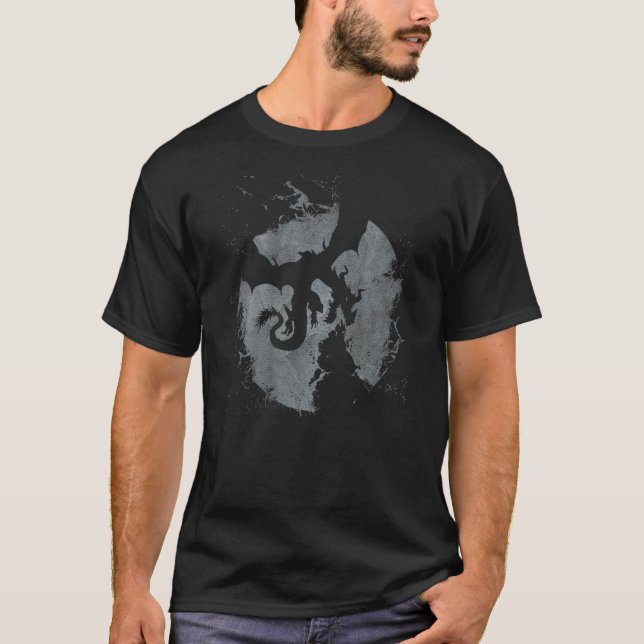 T-shirt Lune de Dragon Cool envers (Devant)