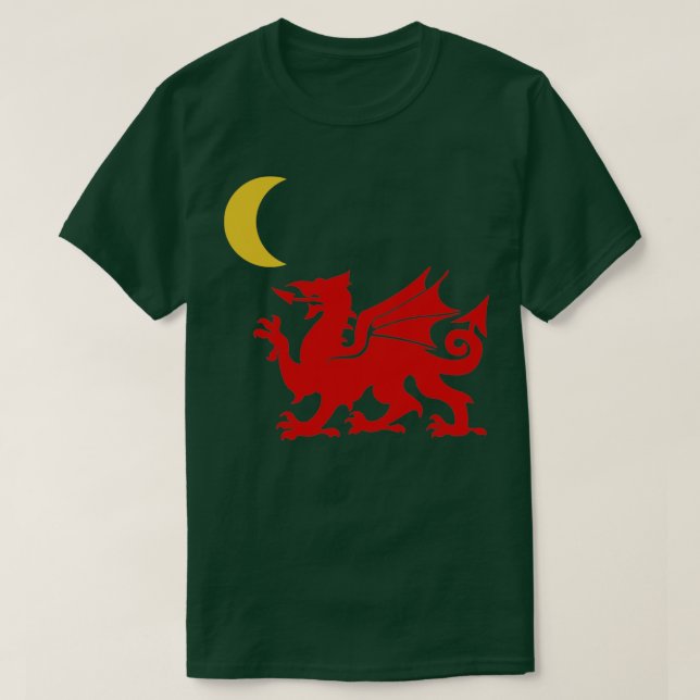 T-shirt Lune de dragon gallois (Design devant)