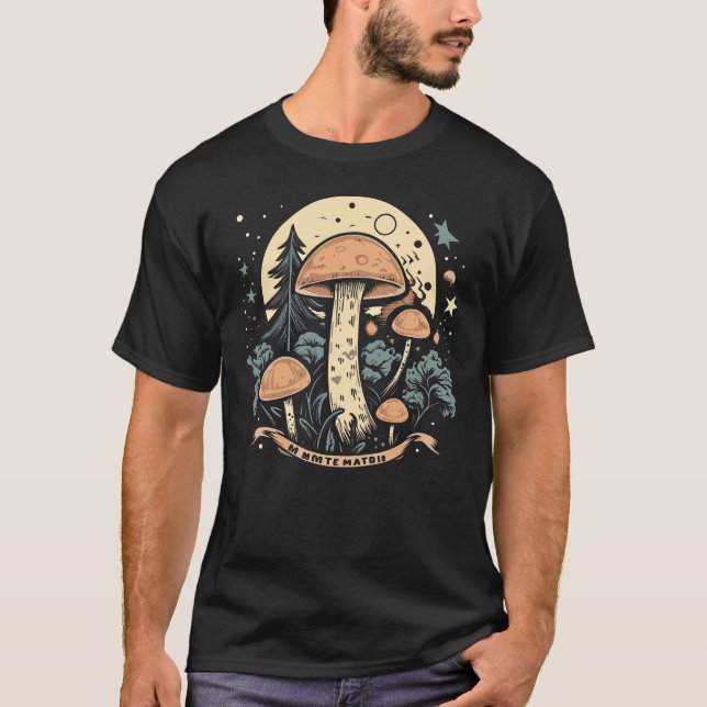 T-shirt Lune de la forêt de champignons (Devant)
