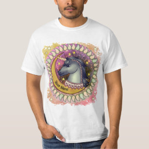 T-shirt Lune de licorne noire
