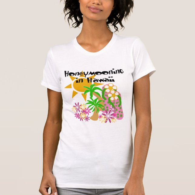 T-shirt Lune de miel à Hawaii (Devant)